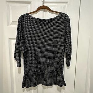 LOFT top black and white